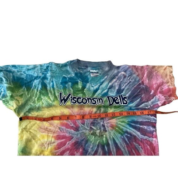 Gildan Wisconsin Dells Tie Dye T Shirt Casual Lounge Sleepwear - Picture 3 of 10